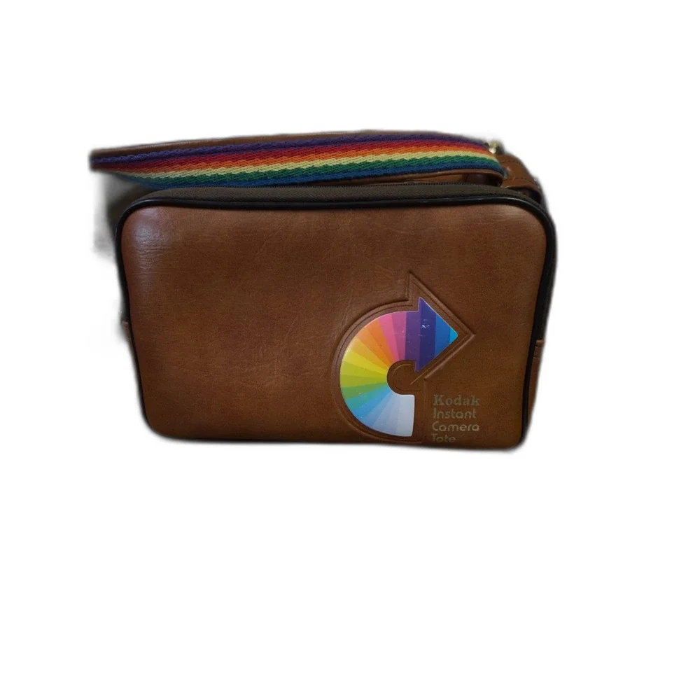 Vintage Kodak film instant camera tote bag purse rainbow